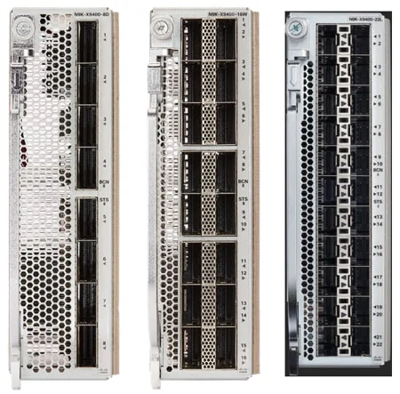 Cisco Nexus N9400 Series switch modules front view