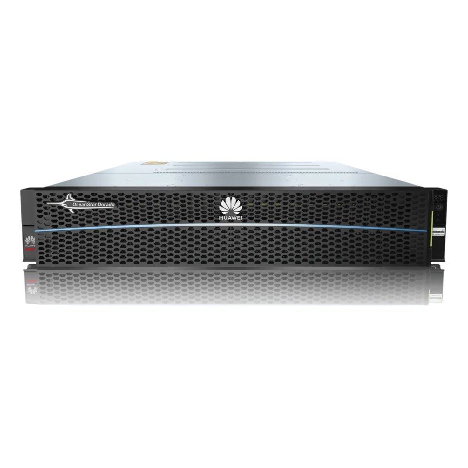 Huawei OceanStor Dorado 5300 V6 front and top chassis view