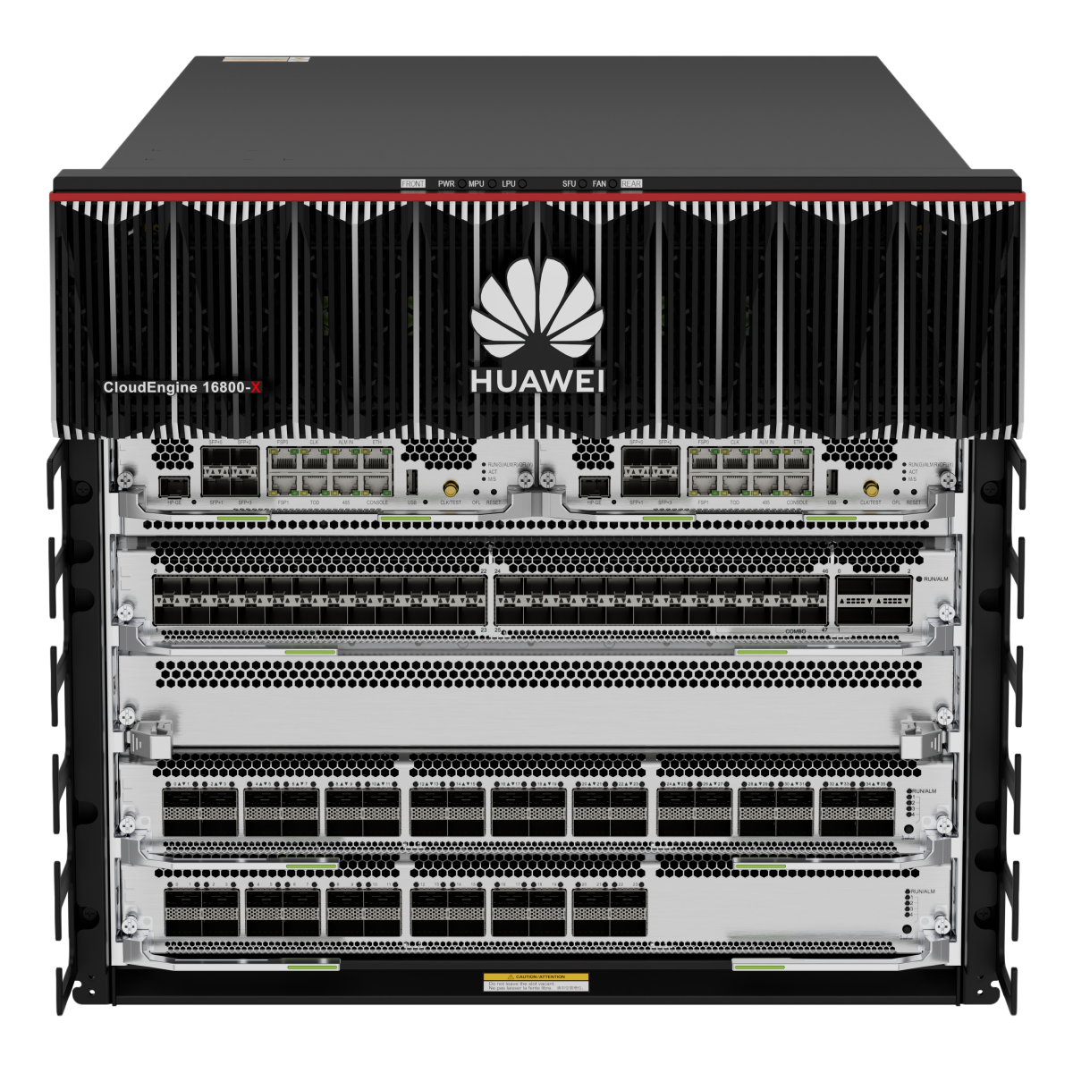 H3C CE16800-X4 front and top chassis view