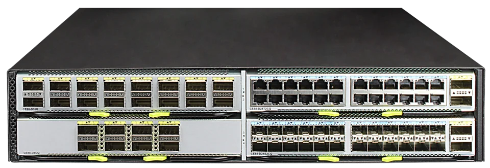 Huawei CE8861-4C-EI front and top chassis view