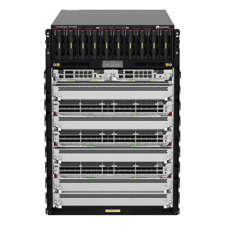 Ruijie XH16800-8 front and top chassis view